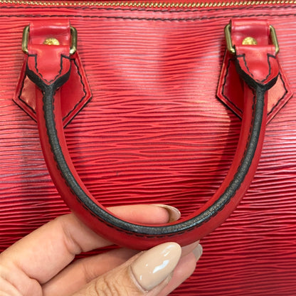 Louis Vuitton Red Epi Speedy 25