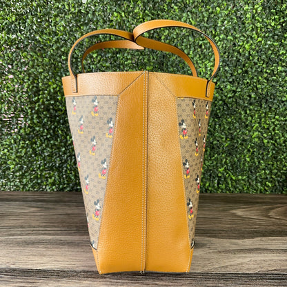 Gucci X DISNEY GG Supreme Monogram Mickey Mouse Large Shopping Tote With Removable Pouch