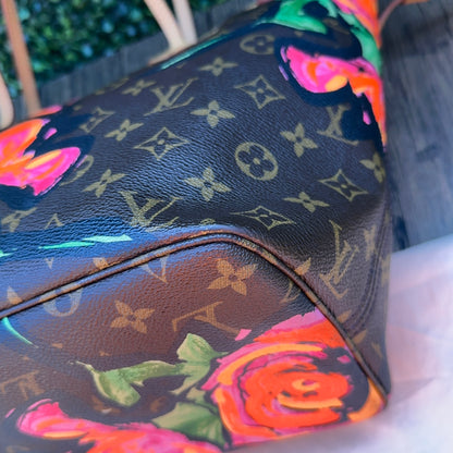 Limited Edition Stephen Sprouse Monogram Roses Neverfull MM Bag