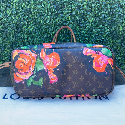 Limited Edition Stephen Sprouse Monogram Roses Neverfull MM Bag