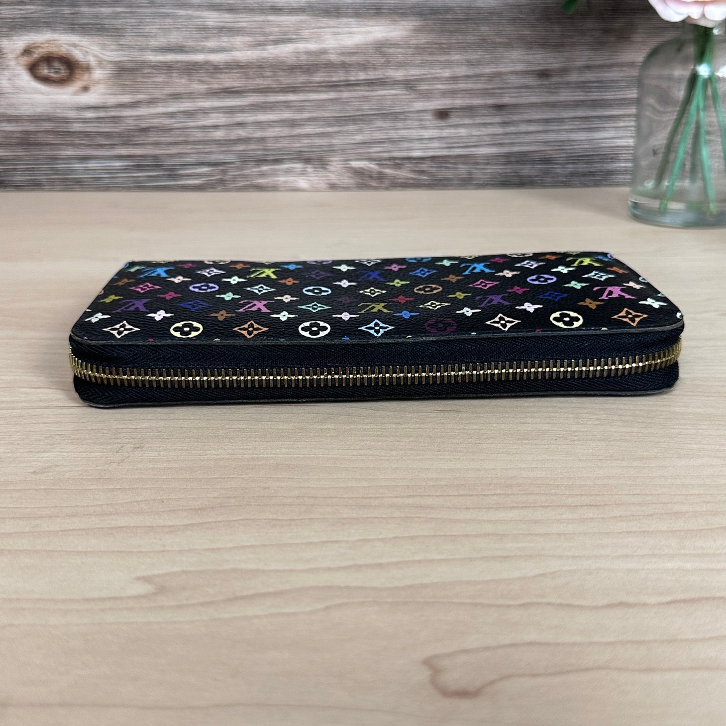 Multicolor Noir Zippy Wallet
