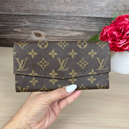 Louis Vuitton Vintage Envelope Flap Wallet Monogram Canvas
