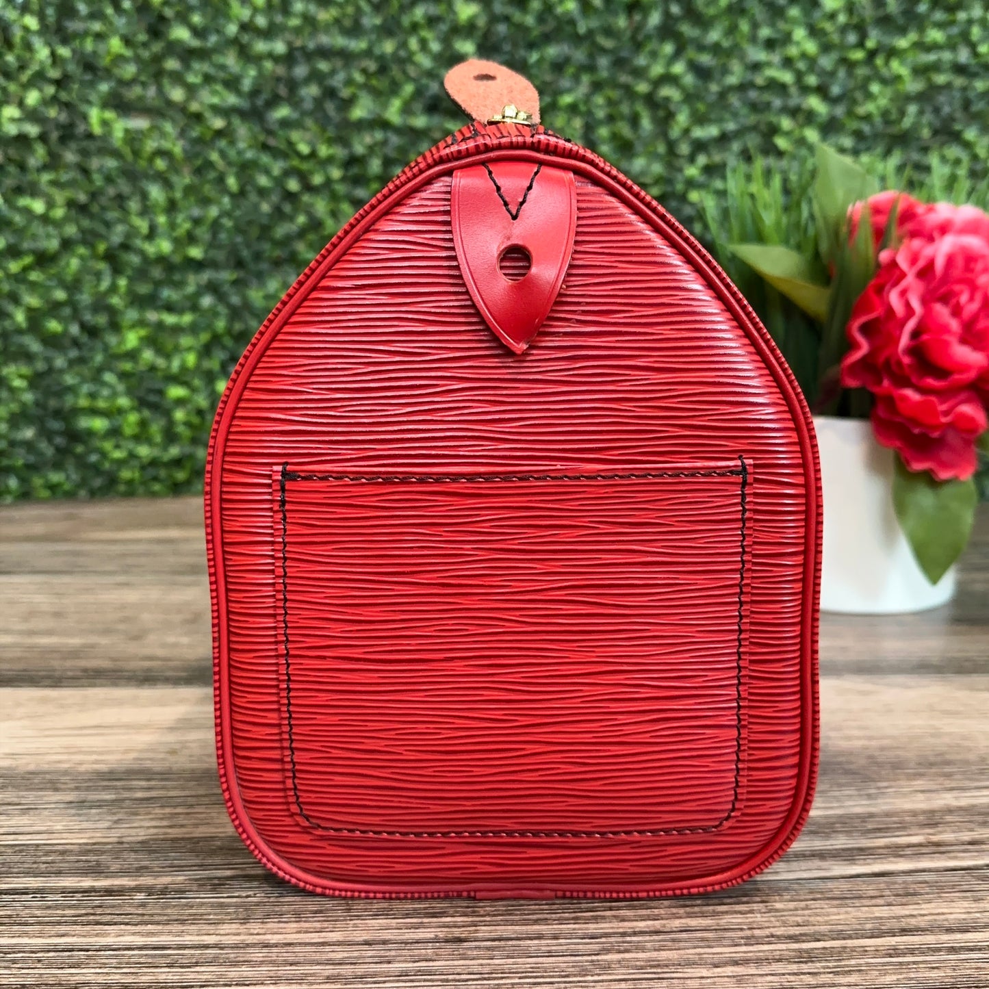 Louis Vuitton Red Epi Speedy 25