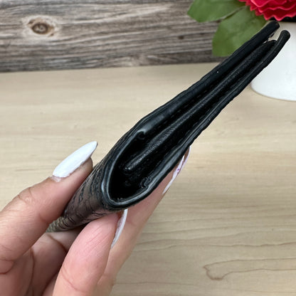 Gucci Guccissima Black Leather Bifold Checkbook