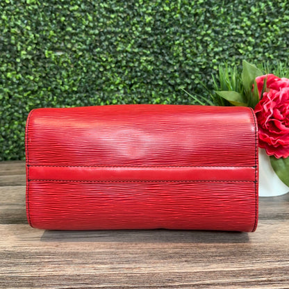 Louis Vuitton Red Epi Speedy 25