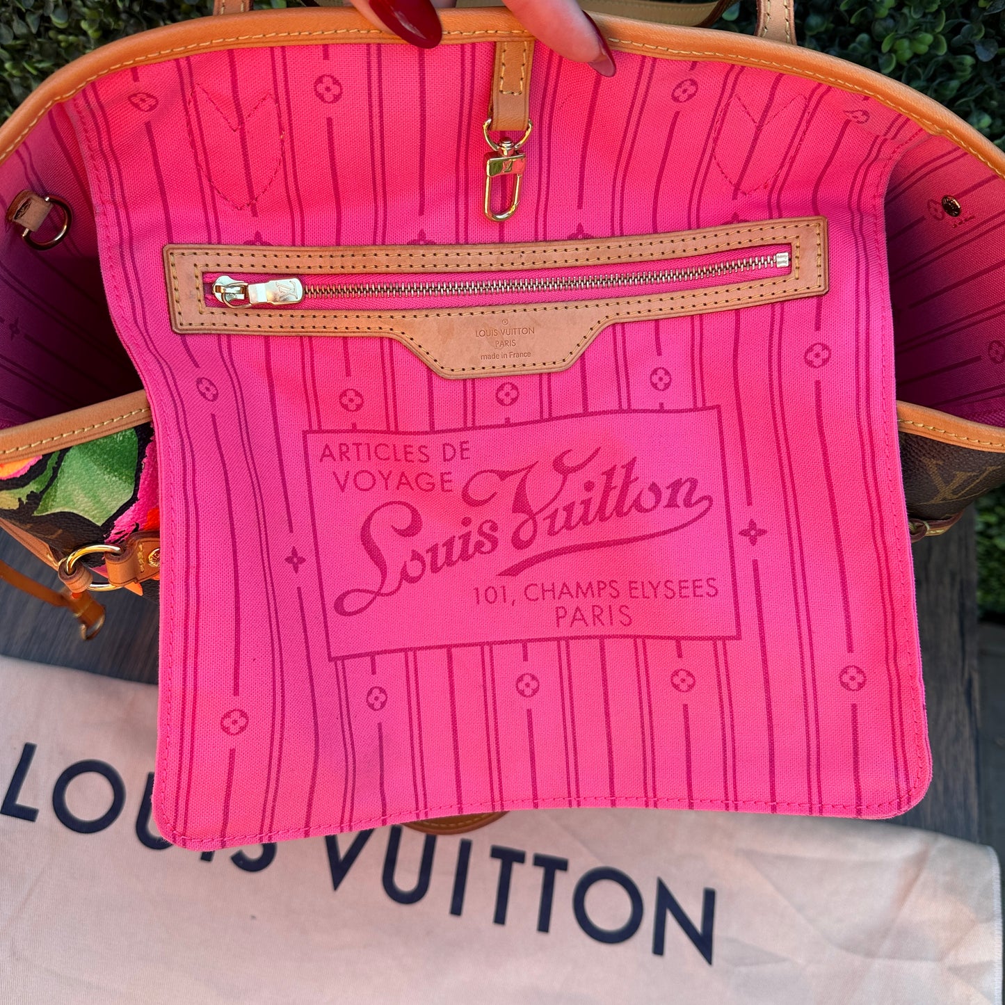 Limited Edition Stephen Sprouse Monogram Roses Neverfull MM Bag