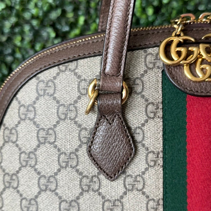 Gucci Ophidia Supreme Monogram Web Top Handle Medium Dome Bag