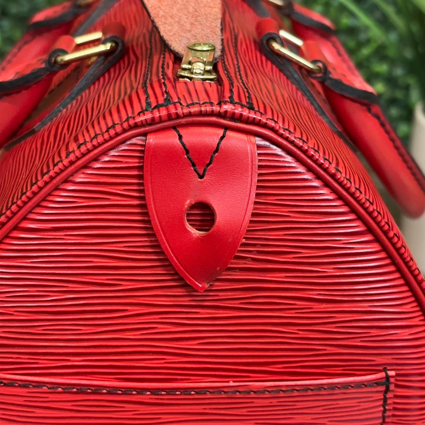 Louis Vuitton Red Epi Speedy 25