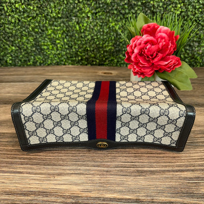 Gucci Vintage Navy Blue Clutch