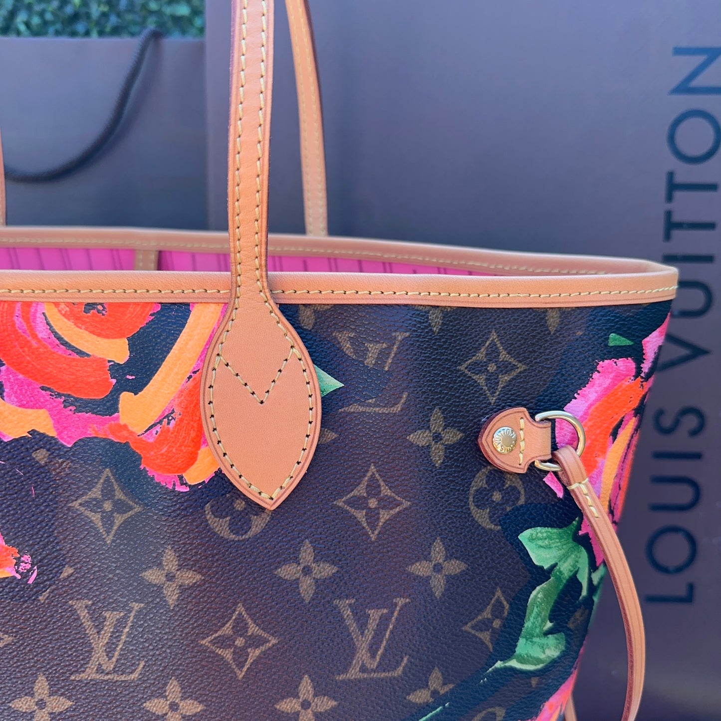 Limited Edition Stephen Sprouse Monogram Roses Neverfull MM Bag