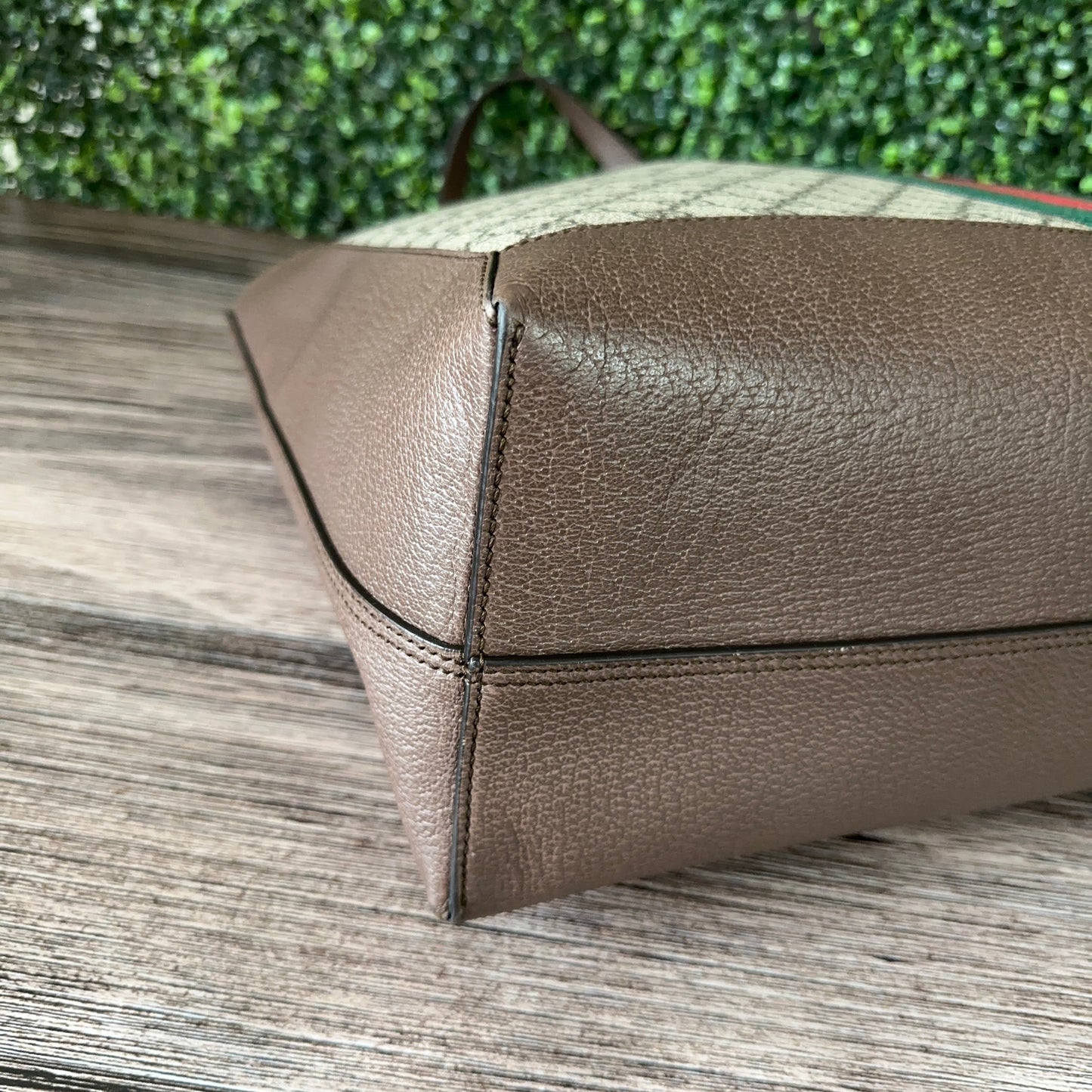 GUCCI OPHIDIA SUPREME MONOGRAM WEB TOTE WITH REMOVABLE POUCH