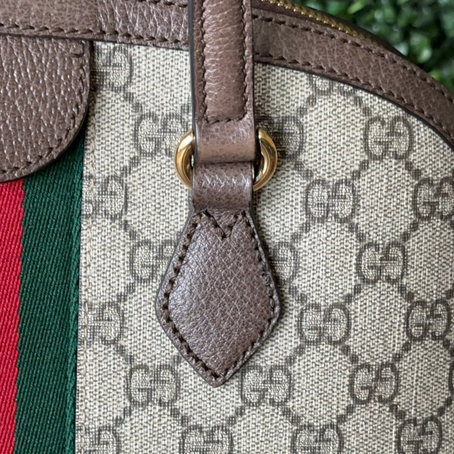 Gucci Ophidia Supreme Monogram Web Top Handle Medium Dome Bag