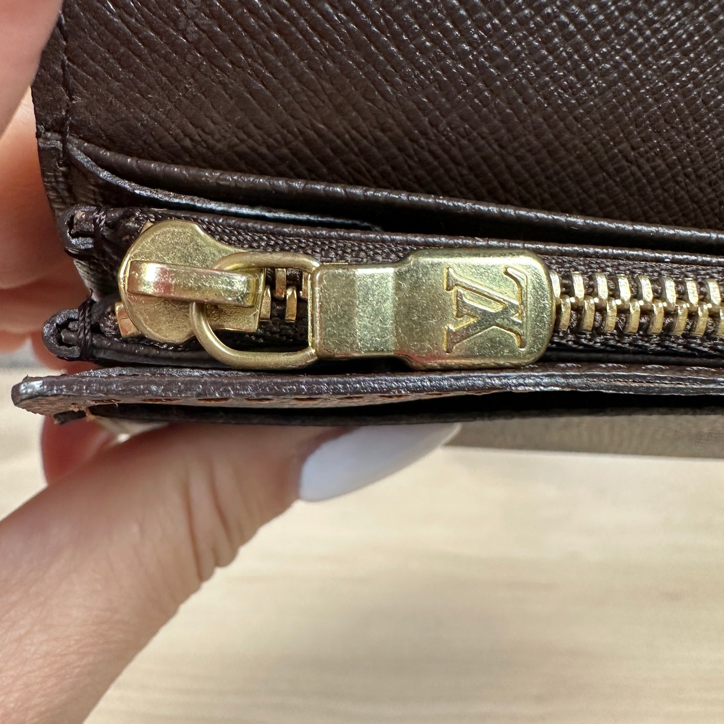 Louis Vuitton Damier Ebene Canvas Sarah Wallet
