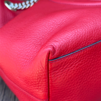 Gucci Red Soho Double Chain Medium Tote