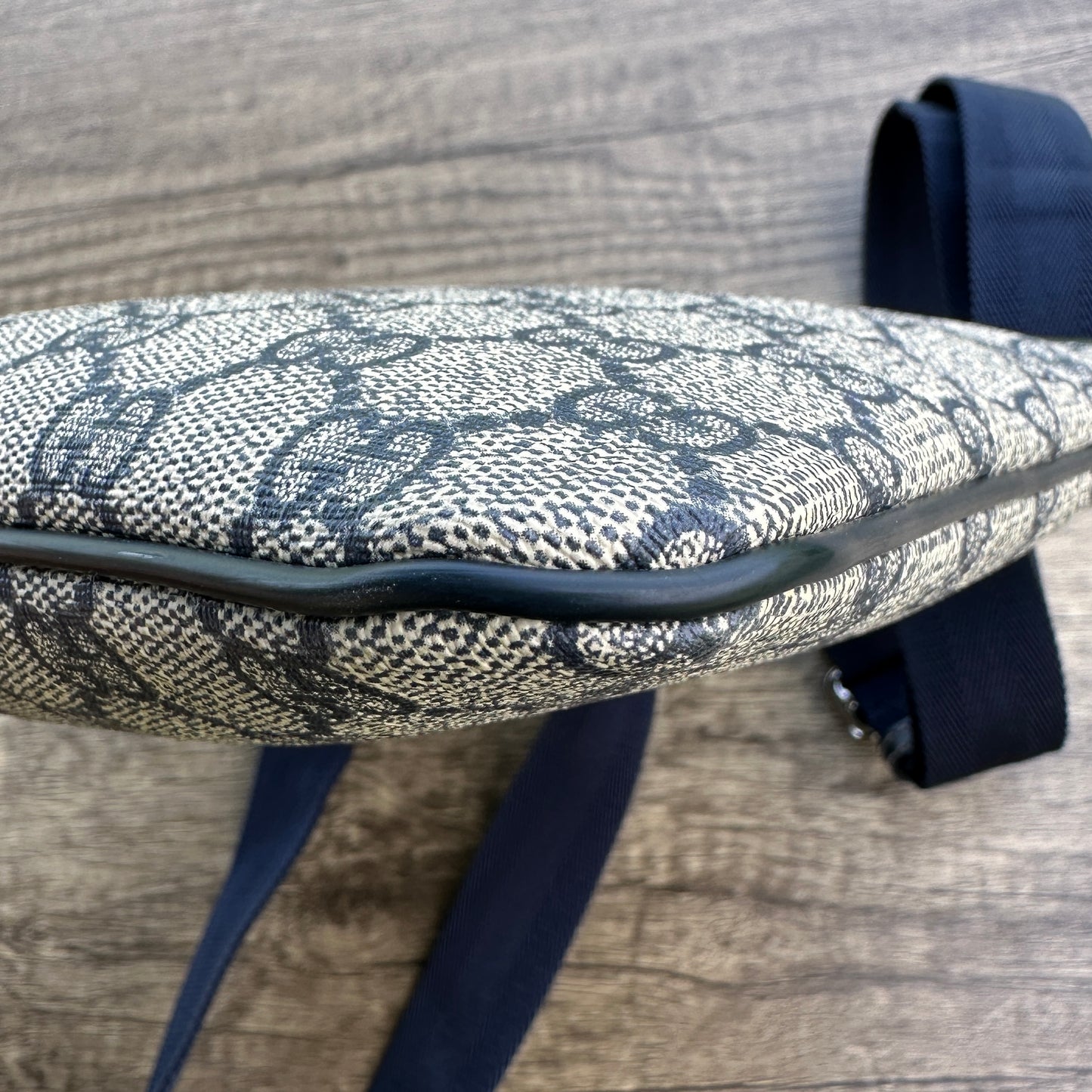 Gucci Blue/Grey GG Coated Canvas Small Messenger Bag