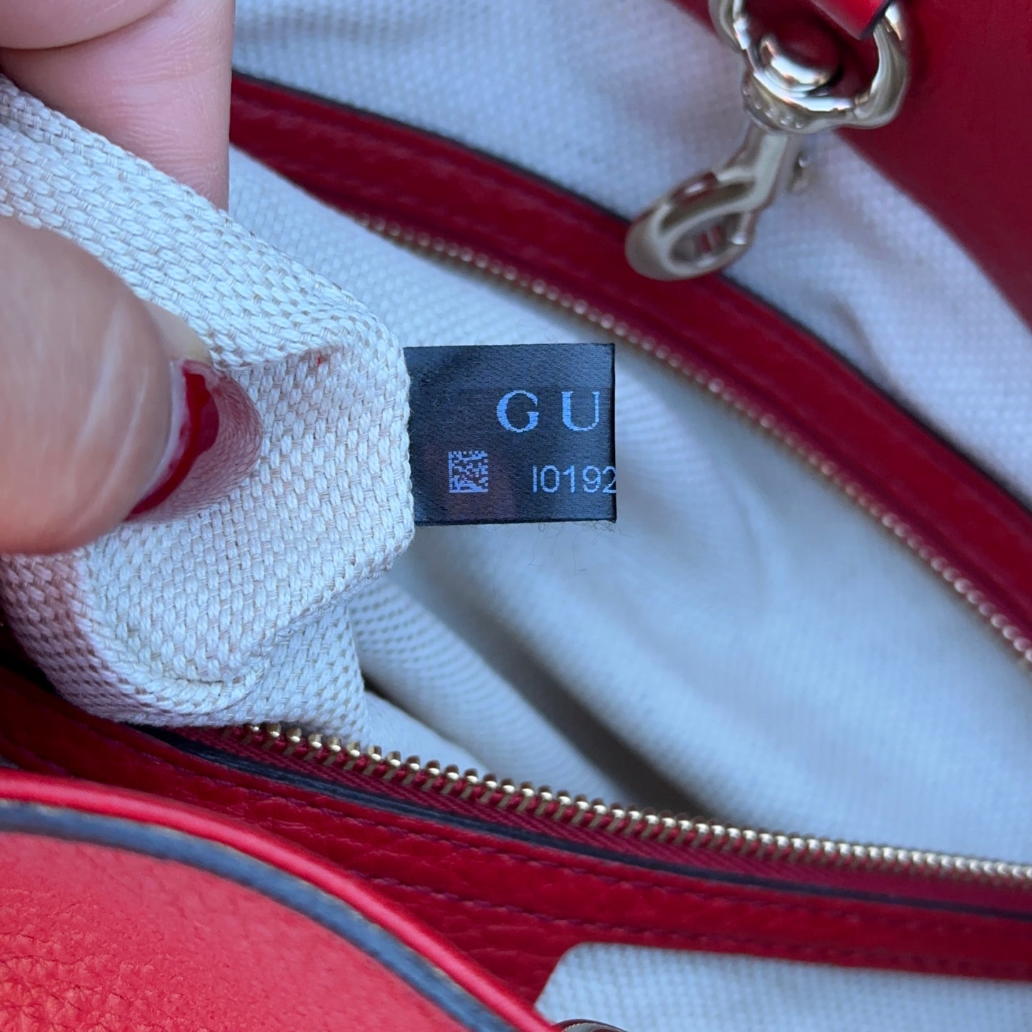 Gucci Red Soho Double Chain Medium Tote