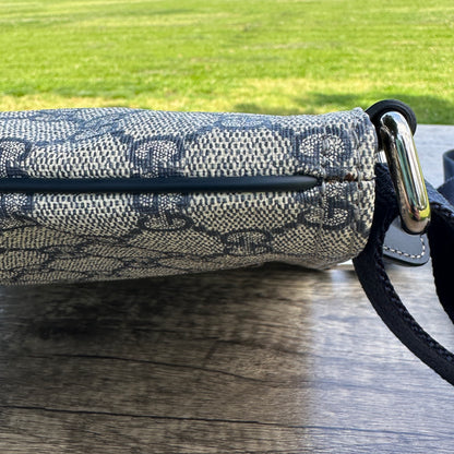 Gucci Blue/Grey GG Coated Canvas Small Messenger Bag