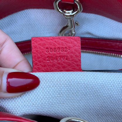 Gucci Red Soho Double Chain Medium Tote