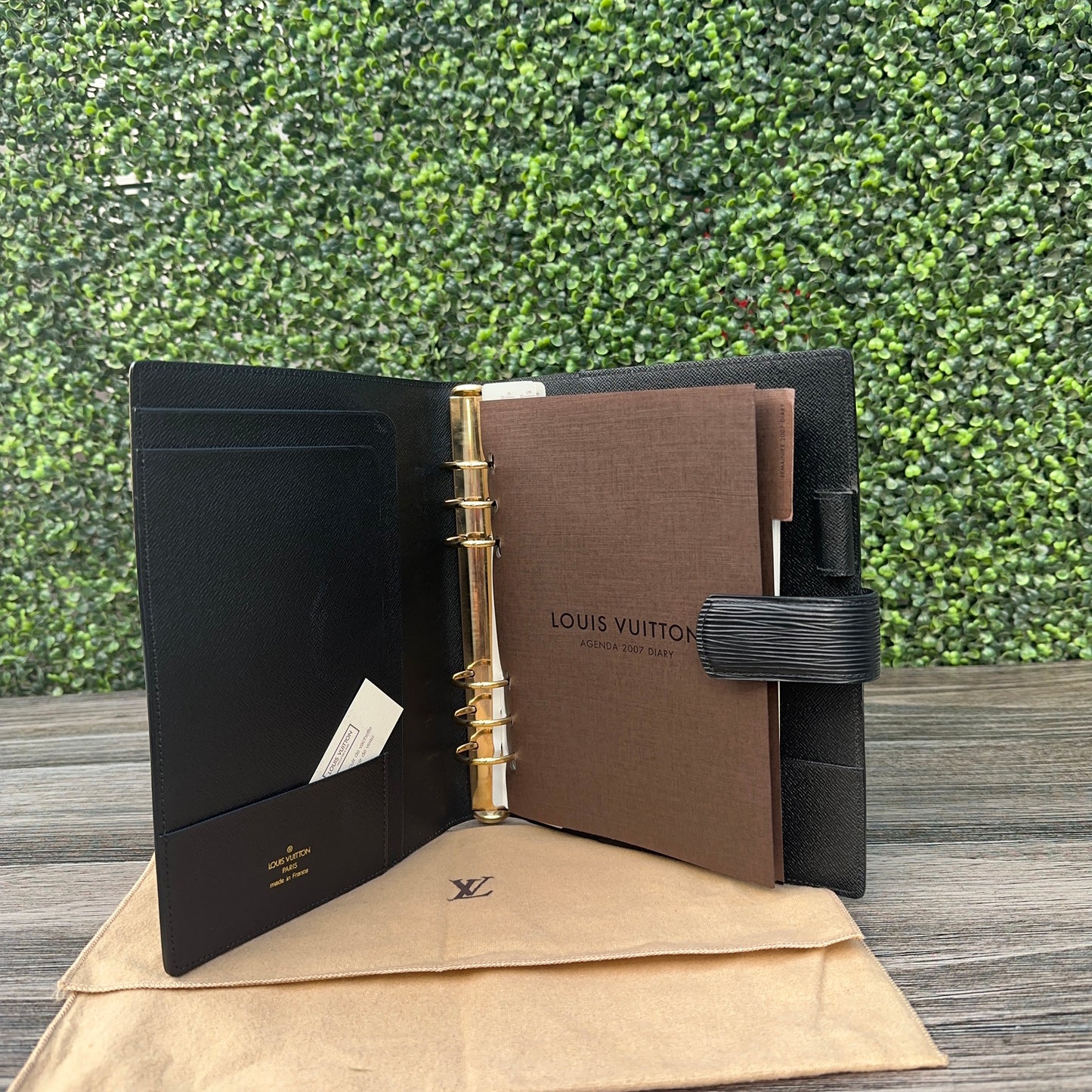 Louis Vuitton Black Epi Large Agenda GM