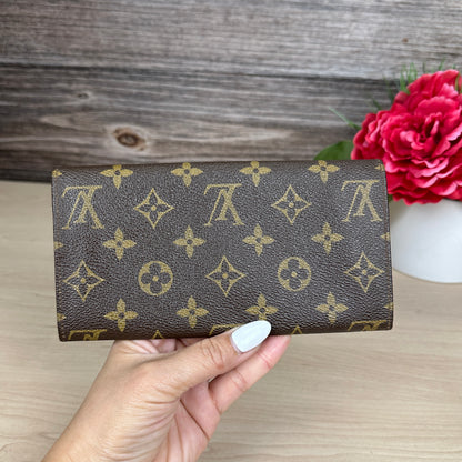 Louis Vuitton Vintage Envelope Flap Wallet Monogram Canvas