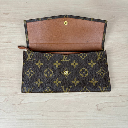 Louis Vuitton Vintage Envelope Flap Wallet Monogram Canvas
