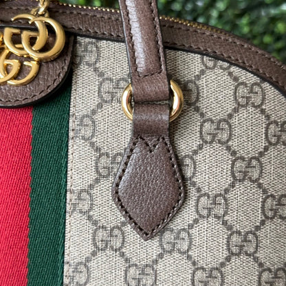 Gucci Ophidia Supreme Monogram Web Top Handle Medium Dome Bag