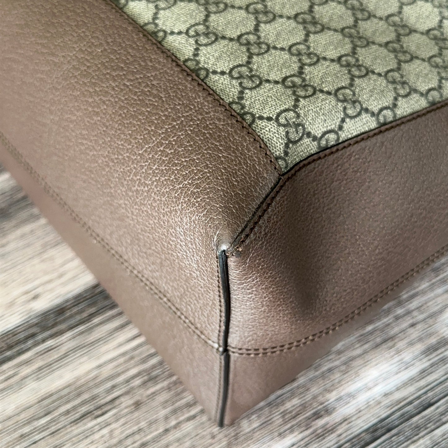 GUCCI OPHIDIA SUPREME MONOGRAM WEB TOTE WITH REMOVABLE POUCH