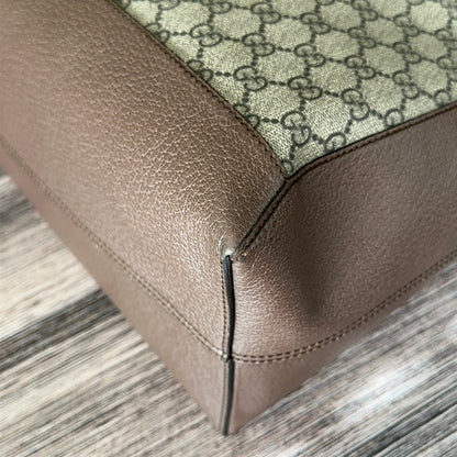 GUCCI OPHIDIA SUPREME MONOGRAM WEB TOTE WITH REMOVABLE POUCH