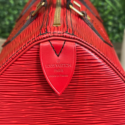 Louis Vuitton Red Epi Speedy 25