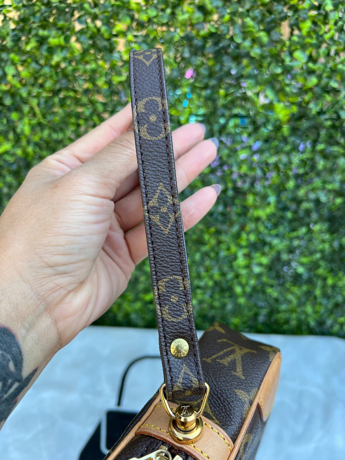 Authentic Preowned Louis Vuitton Marly Dragonne Clutch Monogram Canvas