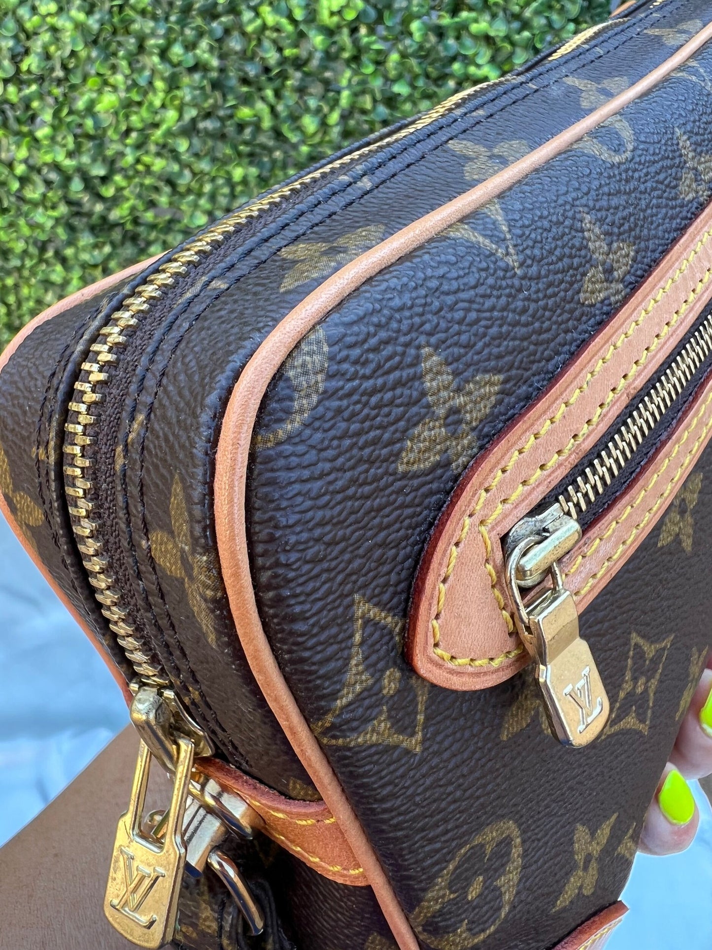 Authentic Preowned LV Monogram Pochette Marley Dragonne GM Clutch