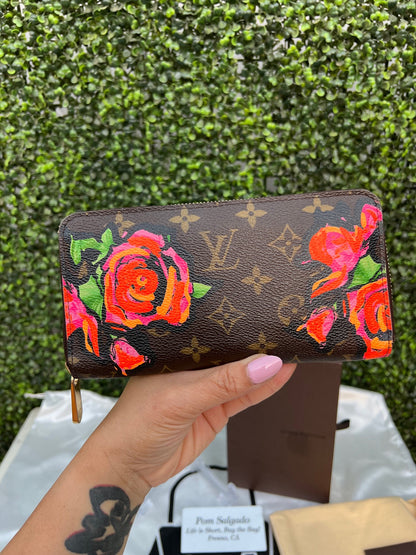 Authentic Preowned Louis Vuitton Limited Edition Stephen Sprouse Roses Zippy Wallet