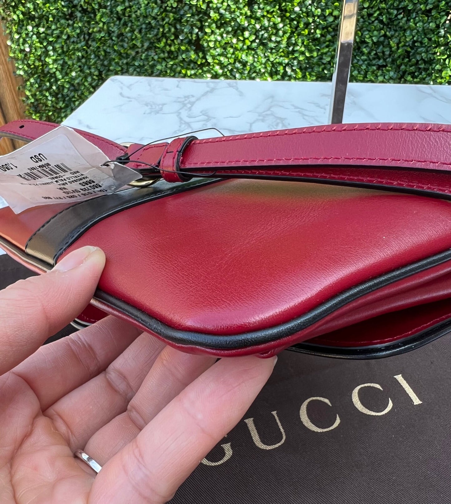 Arli Red Leather Crossbody Bag Vitello Palmellato Lux