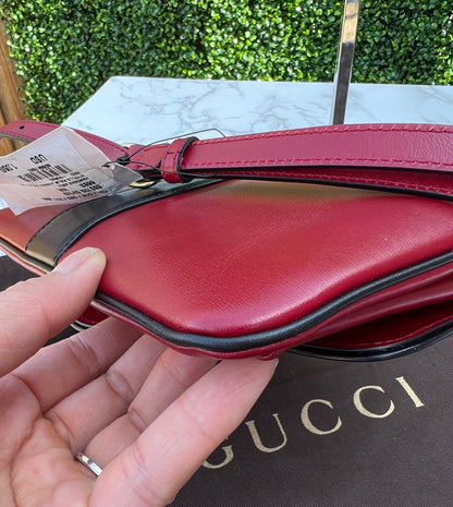 Arli Red Leather Crossbody Bag Vitello Palmellato Lux