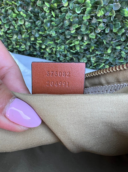 Web Beige Canvas Belt Bag