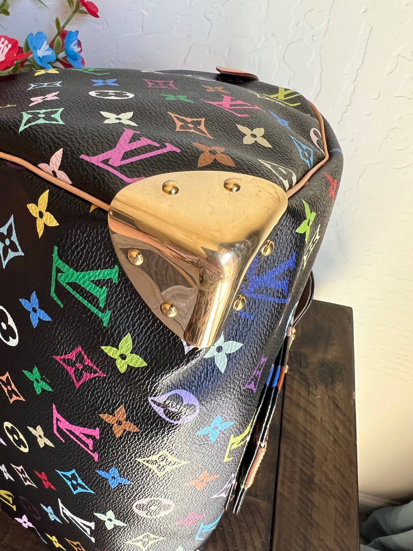 Limited Edition Murakami Multicolor Noir Speedy 30