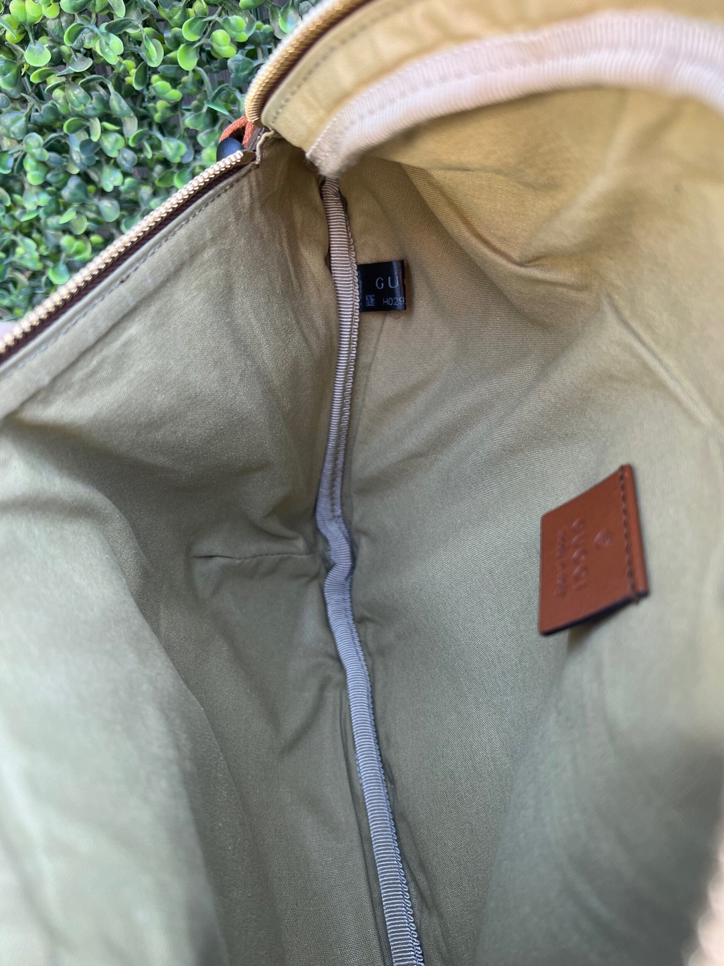 Web Beige Canvas Belt Bag