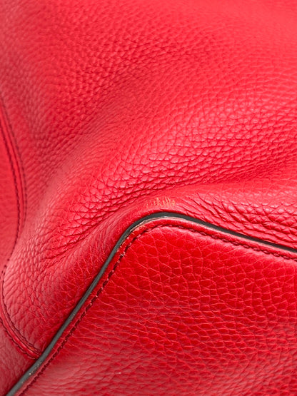 Gucci Pebbled Leather Soho Hobo Bag Red