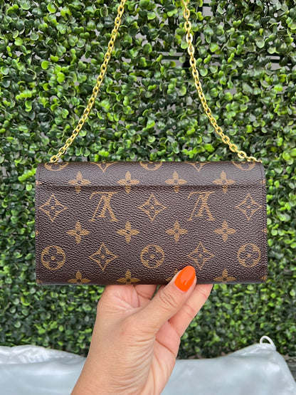 Authentic LV Sarah Monogram Wallet New Model with Crossbody Purse Insert Kit