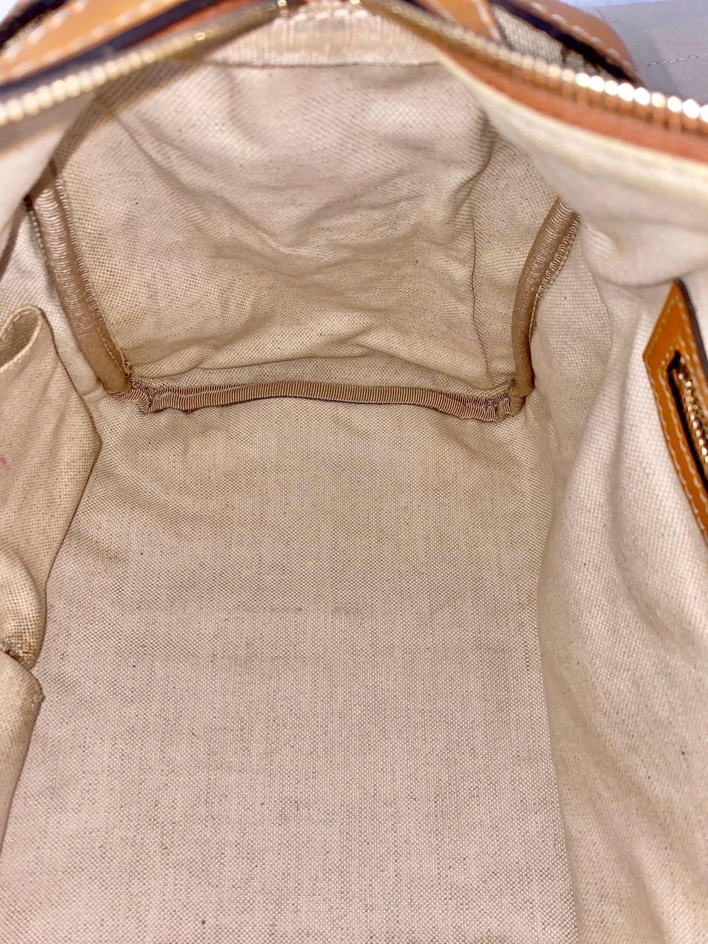 Gucci Vintage Web Medium Boston Bag Cognac