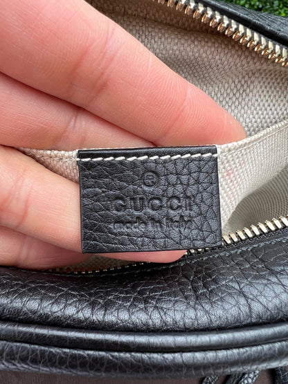 Soho Disco Pebbled Leather Crossbody Bag in Black