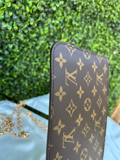Authentic Preowned LV Neverfull GM Pochette in Fuchsia with Conversion Kit