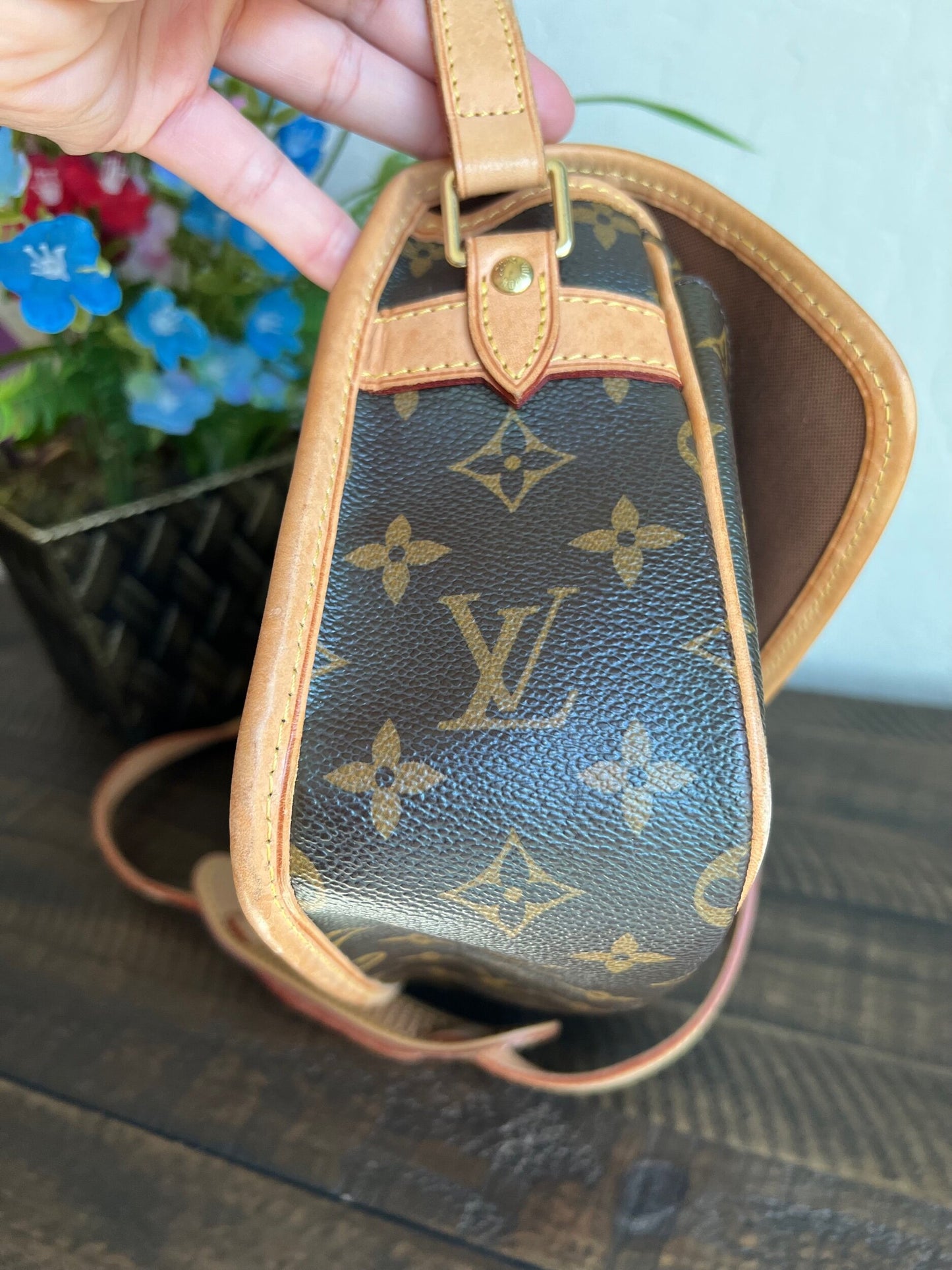 Sologne Adjustable Monogram Canvas Crossbody Bag