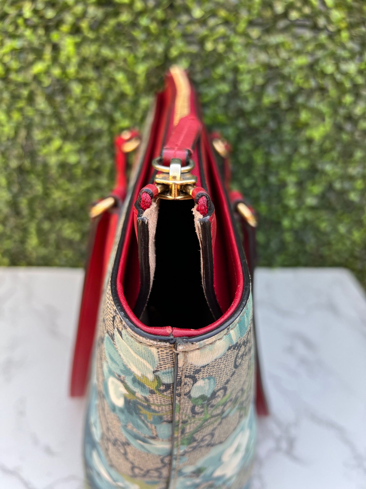 Authentic Preowned Gucci GG Supreme Coated Canvas Multicolor Blue Blooms Tote Bag