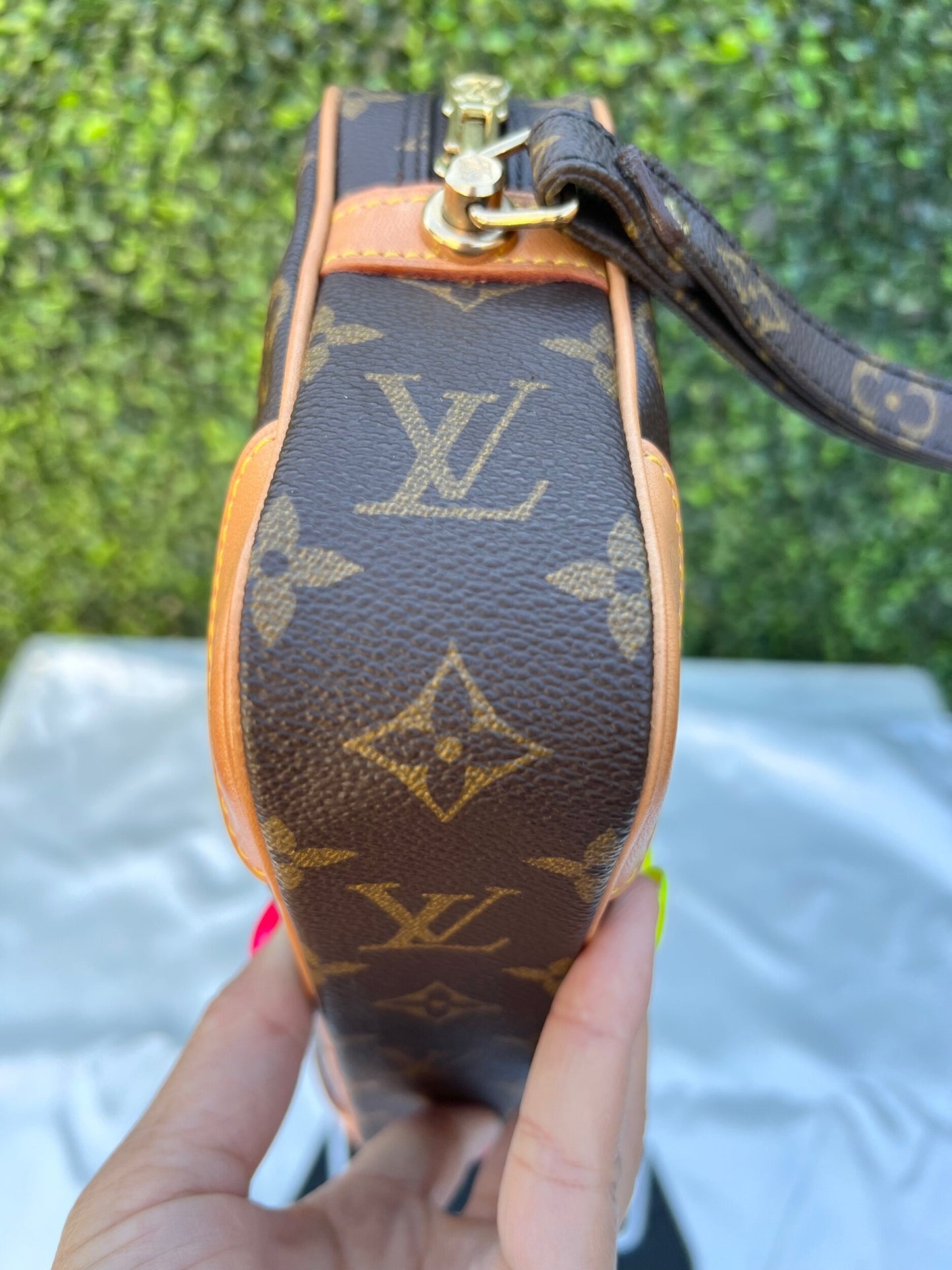 Authentic Preowned LV Monogram Pochette Marley Dragonne GM Clutch