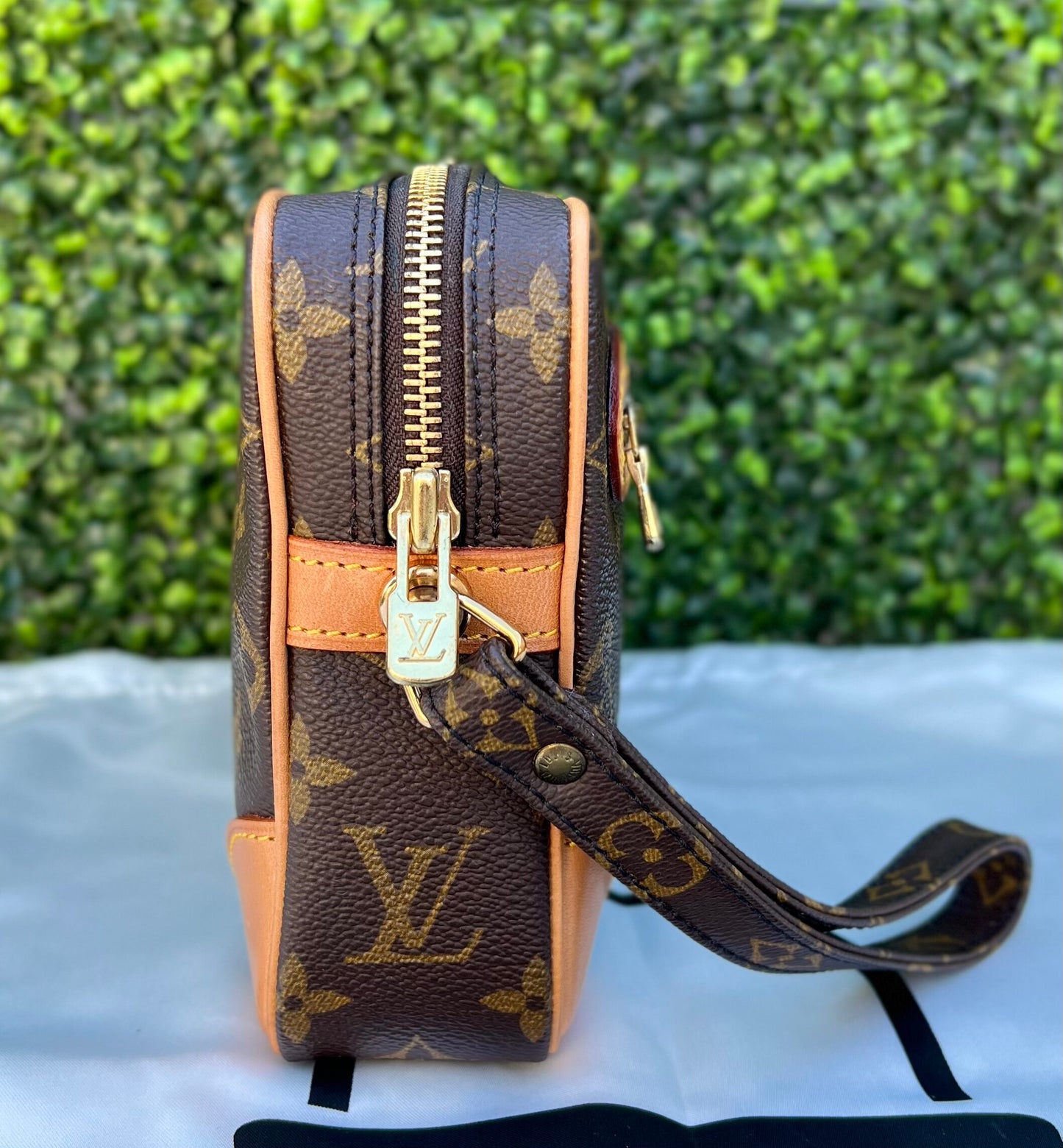 Authentic Preowned LV Monogram Pochette Marley Dragonne GM Clutch