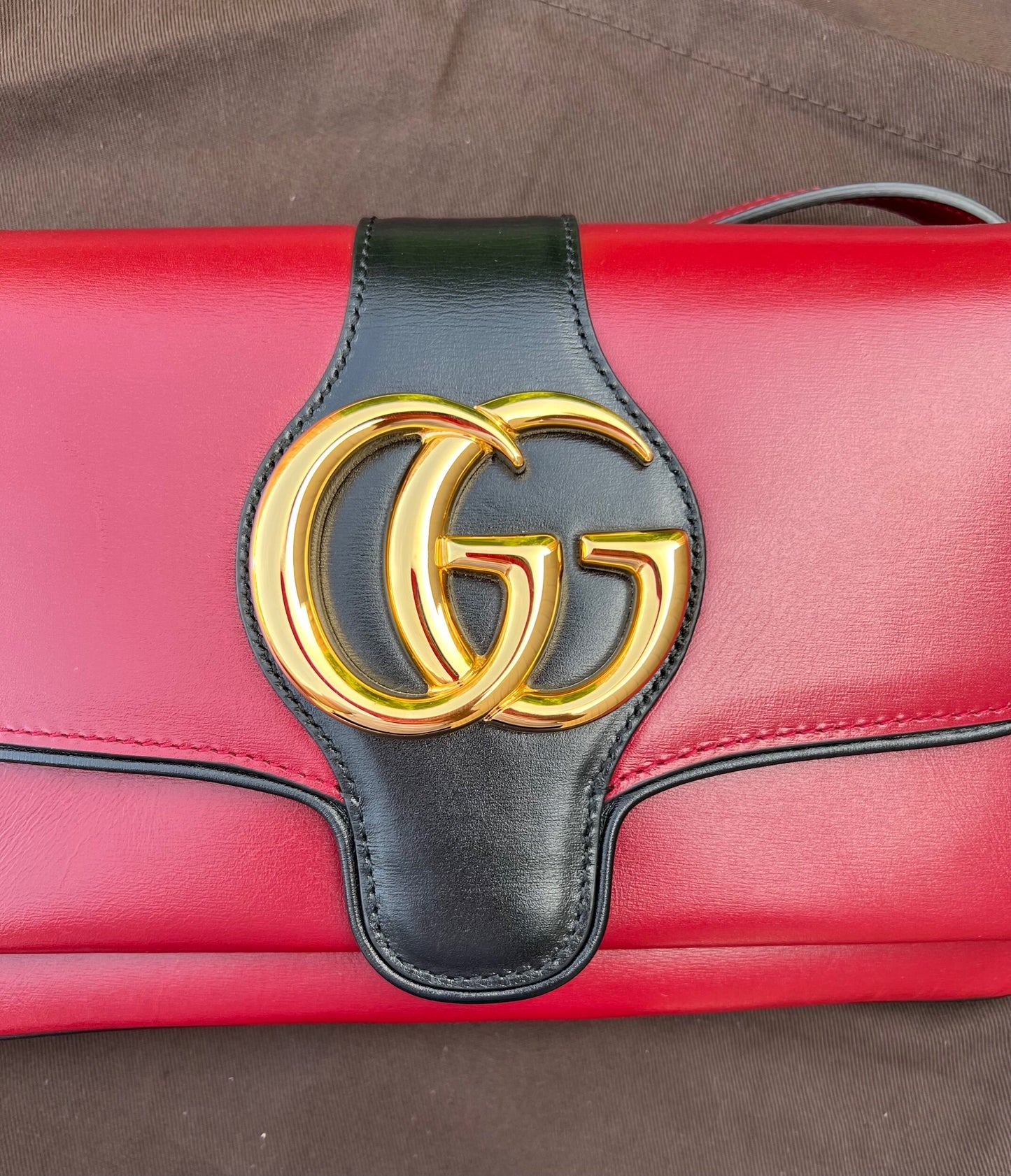 Arli Red Leather Crossbody Bag Vitello Palmellato Lux