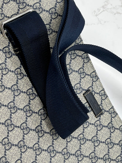 Gucci Blue/Grey GG Coated Canvas Messenger Bag