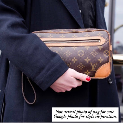 Authentic Preowned Louis Vuitton Marly Dragonne Clutch Monogram Canvas