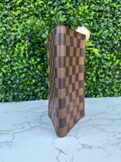 Damier Ebene Checkbook Credit Card and Currency Wallet